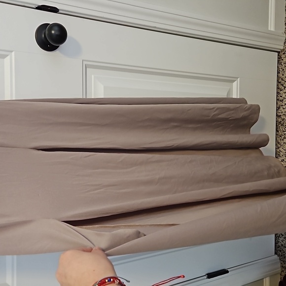 Taupe Floor Length Dress With 2 leg Slits Size M - Picture 3 of 8